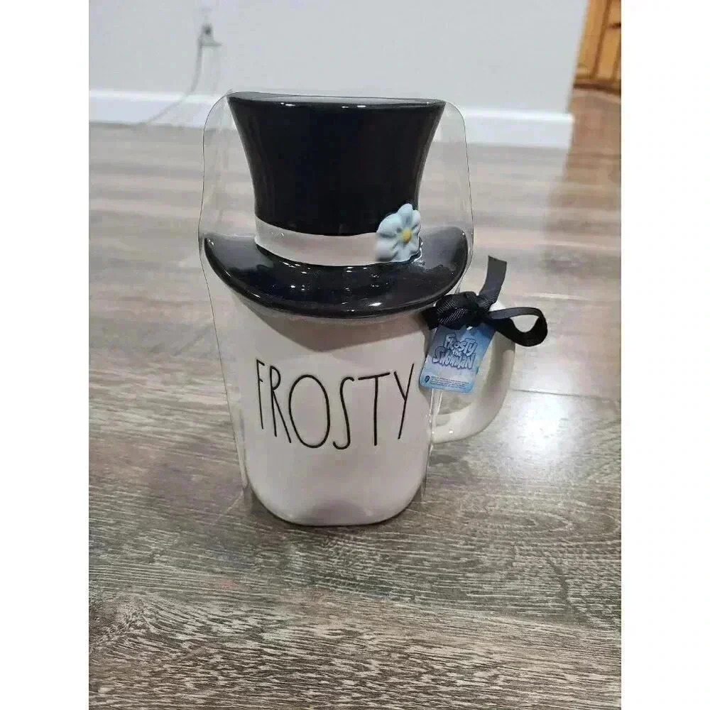 Rae Dunn Frosty the Snowman cup and topper